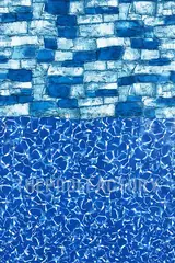 15' x 30' Oval Overlap Liner, Bluestone, 30 gauge