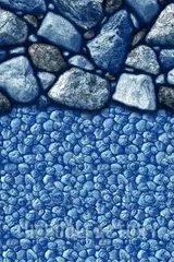 24' Round Overlap Boulder Beach Liner - 20 Gauge