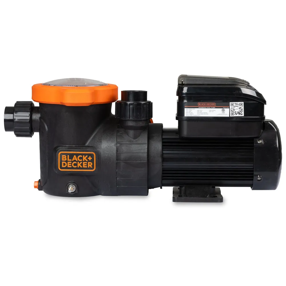 BLACK+DECKER 1.5 HP Variable Speed Above Ground Pool Pump – Energy Star Certified (115V) (Black+Decker BDXBTV24333)