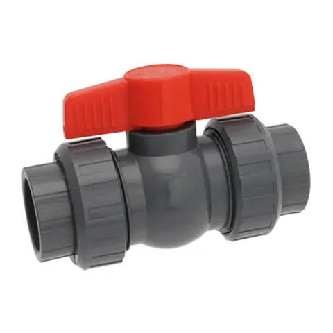 Hayward 1.5" PVC Gray True Union Ball Valve (QTA1015CSEG)