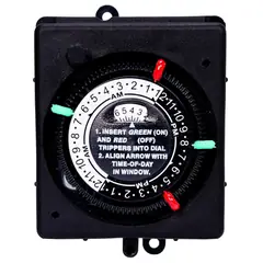 Intermatic Panel Mount Timer with Override 220V 24HR Spst (PB914N84)
