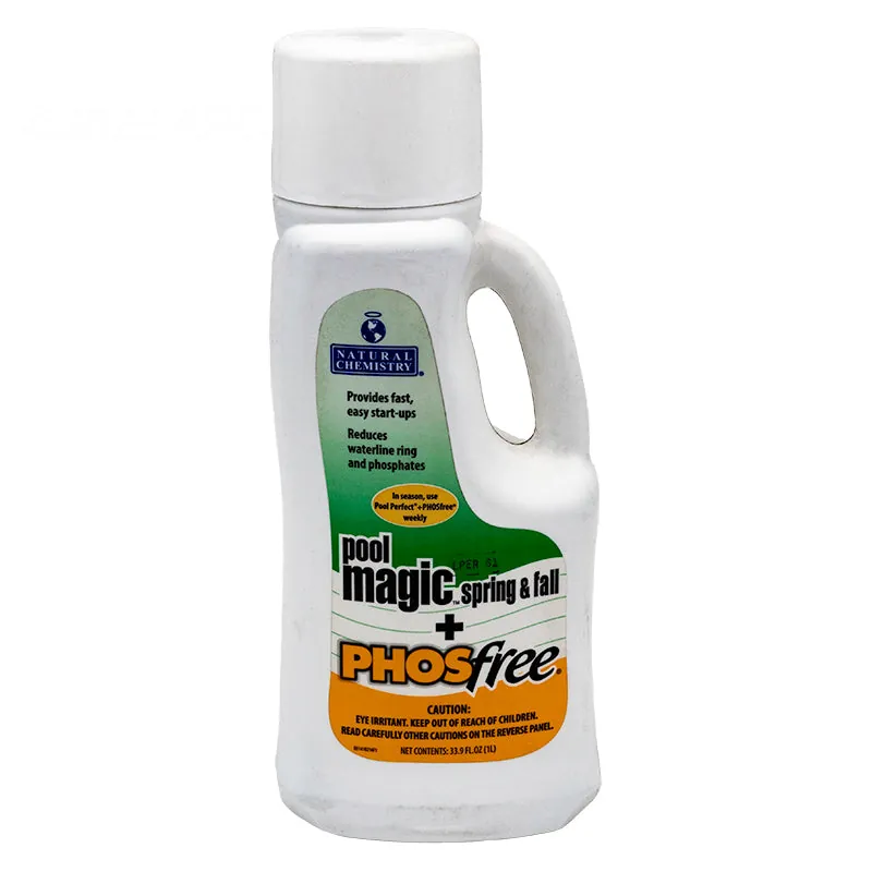 Natural Chemistry Pool Magic + PHOSfree Phosphate Remover, 1 L Bottle (15141NCM)